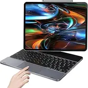 doqo Keyboard Case for ipad pro 12.9 with Touchpad, Magnetic Backlit Keyboard case for iPad Pro 2021 5th Generation/2020 4th-Gen/2018-3rd Gen, 360° Rotatable Protective(Aluminum Alloy, Space Gray)