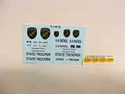 Maryland State Police Stealth Markings 1/43 Waterslide Decal Set Fits models1:43