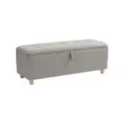 Nars Fabric Storage Ottoman Sofa Bench Foot Rest Sool Light Beige