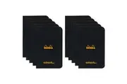 10x Rhodia A7 Cahier Notebook Office Stationery Writing Note Book Dot Grid Black
