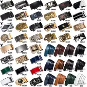 AU Men's Ratchet Automatic Buckle Leather Belt Waistband Waist Strap Replacement