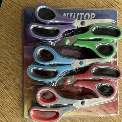 Scissors Bulk Set of 25-Pack 8 Sharp Multipurpose School, Crafts, Home, Work