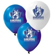 North Melbourne Kangaroos Official AFL Pkt 25 Balloons Double Sided Print