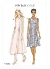 Vogue Sewing Pattern 9236 Misses 14-22 Fit and Flare Dresses Released Pleats