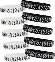 Silica Band for Music Events 10pcs Decorative Wristband Notes for Festival and Concerts