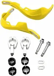 TDR Yellow Motorcycle Plastic Handguards 7/8" 22mm and 1 1/8" 28mm Hand Guards Protector Protection for Motocross Dirt Bike Pit Bike Off Road ATV