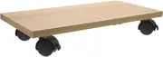 ERINGOGO Movable CPU Stand with Wheels Lightweight Computer Host Rack for Easy Mobility Natural Wood Design Stable Structure for Home and Office Use