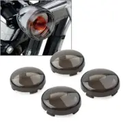 4pcs Turn Signal Lens Light Cover Guard For Harley Touring Softail Dyna Smoke
