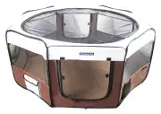 45" Portable Puppy Pet Dog Soft Tent Playpen Folding Crate Pen New - Coffee