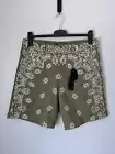 Amiri Bleached Bandana Field Shorts - Size Large - Olive Green - Made in Italy