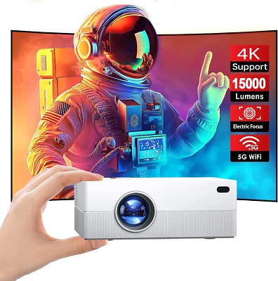 [Electric Focus] Mini Projector with Wifi and Bluetooth, Portable 4K Projector