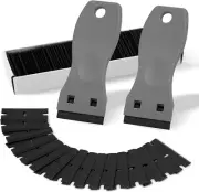 2PCS Plastic Razor Blade Scraper Tool and 100PCS Plastic Blades for Gasket Remov