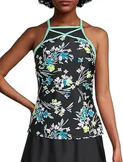 [Zero Xposur] Womens Stylish Helix Tankini Tops | Ultimate Beach Essentials | Swimwear for Women and Summer Fashion Resort Wear