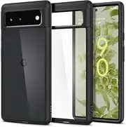 [Spigen] Ultra Hybrid Case Designed for Google Pixel 6 (2021) Air Cushion Bumper Hard Cover - Black