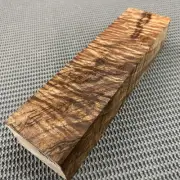 B432 Rare Curly Marble Cake Bastogne Walnut Block Knife Handle Game Call 9.5"