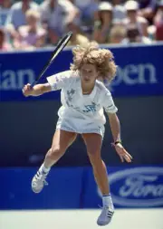 Steffi Graf of Germany in action during the Australian Open Tenni - Old Photo