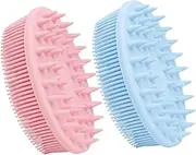 CRILSTYLEO Multifunctional Shower Brush Double-sided Bath Body Cleaner Brush Non-deformable Silicone Bristles Easy to Use