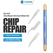SS-101F Chip Glue Removal CPU Layering Prying Edge Double-headed Knife Blade Set