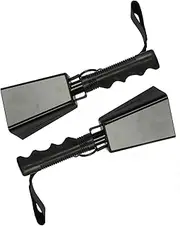 2pcs Cowbells Steel Cow Bell 9 inch Cowbell Noise Makers Cheering Hand Bell with Wrist Strap for Sports Events,Football Games,Party,Farm, Musical Instruments (Black)