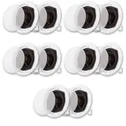 Acoustic Audio R191 Flush Mount In Ceiling Speakers Home Theater 5 Pair Pack