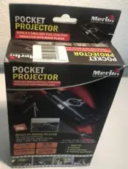 Merlin Pocket Projector World’s Smallest Full Function With Movie Player 15000Hr