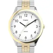 Timex Mens Easy Reader Indiglo Expander Watch 40mm Water Resistant TW2U40000