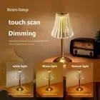 Metal LED Table Lamp Touch Sensor Crystal Table Lamp New Cordless Desk Lamp