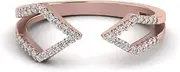 [Silvernshine Jewels] Women's 0.2 Ct Round Cut Sim Diamond Fancy Adjustable Toe Ring 14K Gold Plated .925