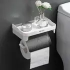 Tissue Box Shelf Toilet Paper Holder Storage Rack Roll/Draw Paper Dispenser