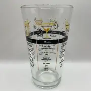 Mid Century Vintage Libbey Cocktail Mixer Glass Drink Recipe Bar Accessories NWT