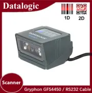 Datalogic Gryphon GFS4450 Fixed Mount 1D 2D Barcode Scanner with RS232 Cable