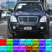 Multi-Color LED Angel Eyes Halo Rings for Ssangyong Rexton II facelift 2006-2012