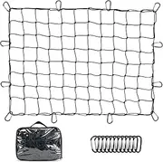 YOZOTI Roof Rack Cargo Net for Cars & SUVs - 3' x 4' Stretches to 6' x 8'- Small Cargo Net for Pickup Truck Bed w/ 12 Metal Carabiners, Compatible with Nissan Frontier, Toyota Tacoma & Chevy Colorado