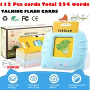 OZNALA Talking Flash Cards For Toddlers Preschool Words Learning Cards Toy For Kids Blue