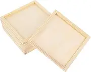 8 Pcs Boys and Girls Artwork Frames Unfinished Wooden Picture Frames DIY Clay Photo Holders for Boys and Girls Paint