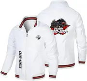 [GLLUSA] Men Sweatshirt Bomber Jackets for Can-am Print Casual Cardigan Windproof Cardigan Long Sleeve Zip Flight Suit Sport Tops - Teen Gift