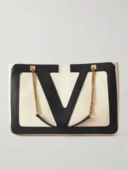[Valentino Garavani] Valentino Garavani - Viva Superstar Medium Two-tone Leather Shoulder Bag - Off-white - One size One size Off-white