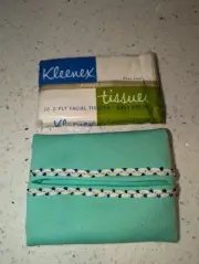 Vintage 1970s Kleenex Pocket Pack And Travel Purse Tissues Holder. Free Shipping