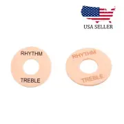 2x Cream Plastic Rhythm Toggle Switch Plate For GIBSON EPI Les Paul SG Guitar