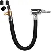 Flexible Tire Valve Extension Adapter, Inflator Hose Adapter, Locking Air Chuck Quick Connect and Release, Pressure Adjustable Tire Inflator Pump Hose Adapter for Car Motorcycle Bike,1PC
