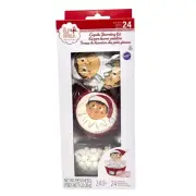 Wilton ELF ON THE SHELF 24 Cupcake Decorating Kit - Baking Cups Picks Snowflakes