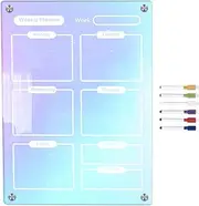 Operitacx 1 Set Whiteboard Calendar Refrigerator Decor Dry Erase Markers Magnetic Weekly Fridge Planner Kitchen Planner Board Weekly Magnetic Calendar for Fridge Small Acrylic Notebook