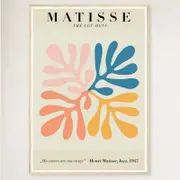 Galrie Henri Matisse Jazz CutOuts Modernist Art Print (1947) for Home Decor, Wood Frame, A2 42 x 60cm (16 x 24inch)
