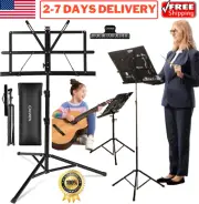 Adjustable Sheet Music Stand Metal Tripod Portable Holder Carrying Bag Foldable