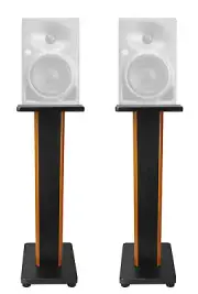 (2) Rockville 28" 2-Tone Studio Monitor Speaker Stands For Neumann KH 120