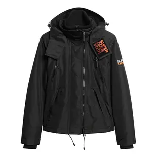 【Superdry】女裝 外套 防風防潑水 經典三層拉鍊款 MOUNTAIN WINDCHEATER 黑