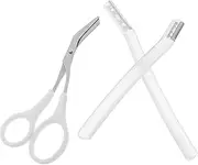 Beatifufu Eyebrow Razor Set Women Men Face Grooming Tool Safety Scissors Portable Non Slip Trimmer