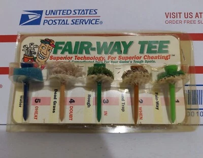 Vintage Fair-Way Tee Golf Joke Trick Technology for Superior Cheating Camouflage