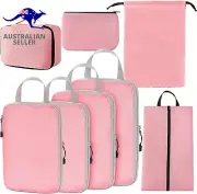 Compression Packing Cubes Travel Packing Organisers Set of 8 Travel Packing Cube