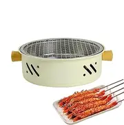 Tabletop Korean Barbecue Grill,Small BBQ Grill Portable Charcoal Grill | Nonstick Camping Grill Korean Smokeless Home Appliances for Tabletop